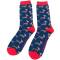 Mr Heron: Bambus Socken Herren Dackel Santa navy