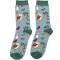Miss Sparrow: Bambus Socken Damen Woodland hellblau