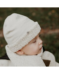 Cloby: Teddymütze Bio-Baumwolle creme 6-12 Monate