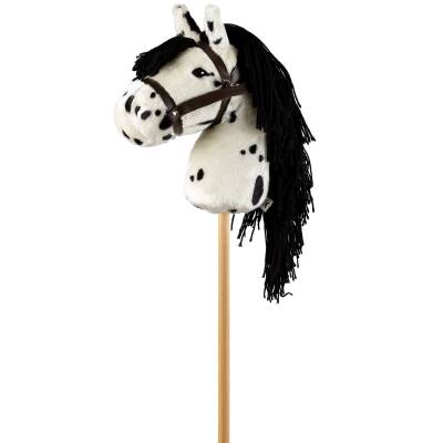 Steckenpferd Hobby Horse weiß-schwarze Tupfen byAstrup