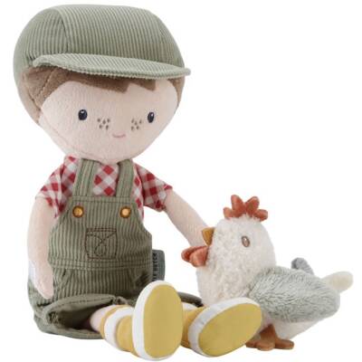 Little Dutch: Stoffpuppe Farmer Jim mit Huhn 35cm