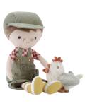 Little Dutch: Stoffpuppe Farmer Jim mit Huhn 35cm
