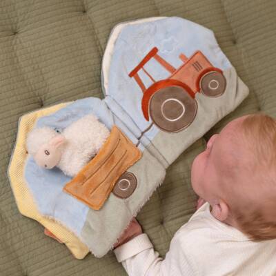Little Dutch: Innenseite vom Aktivity Fühlbuch im Design Little Farm