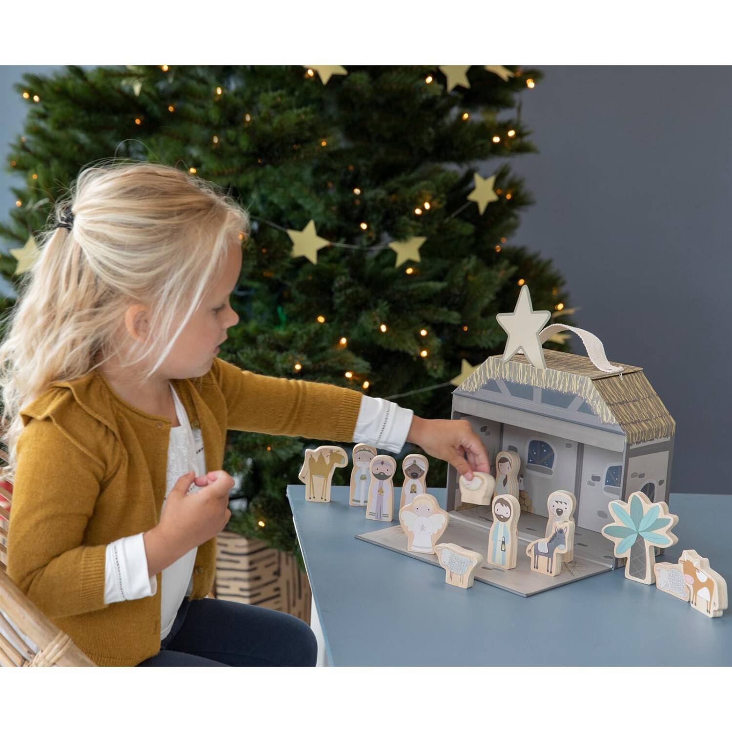 Spiel-Set Weihnachtskrippe für Kinder ab 18 Monaten Little Dutch