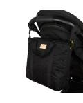 Nobodinoz: Wickelrucksack mit Befestigung am Kinderwagen in schwarz