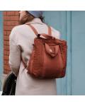 Nobodinoz: Wickeltasche-Rucksack Hyde Park braun