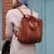 Nobodinoz: Wickeltasche-Rucksack Hyde Park braun