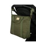 Nobodinoz: Wickelrucksack mit Befestigung am Kinderwagen in oliv grün