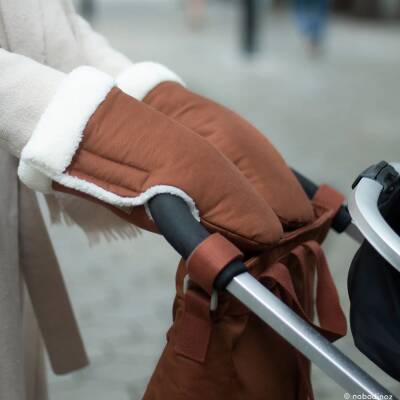 Nobodinoz: Kinderwagen Handschuhe braun wasserfest