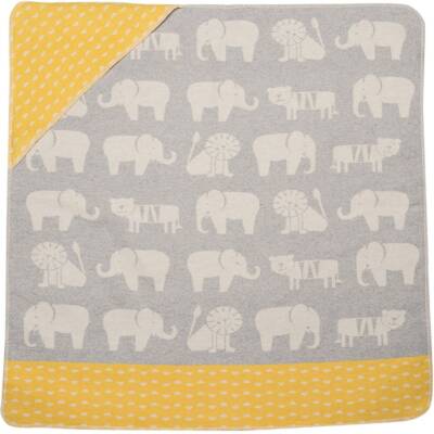 Fussenegger Babydecke mit Kapuze Zoo 80x80cm