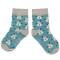 Miss Sparrow: Kinder Socken Bambus Schneemann blau 4-6 Jahre