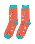 Miss Sparrow: Bambus Socken Damen Yoga orange