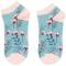 Miss Sparrow: Bambus Sneaker Socken Blumen hellblau