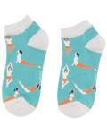 Miss Sparrow: Bambus Sneaker Socken Yoga hellblau