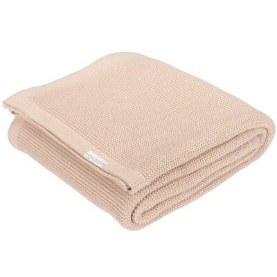 Little Dutch: Gestrickte Babydecke 70x100cm Beige