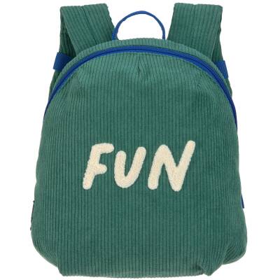 Lässig: Kinderrucksack Cord Little Gang Fun grün