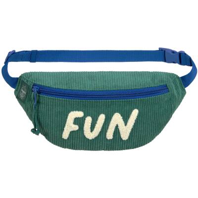 Lässig: Bauchtasche Cord Little Gang Fun grün