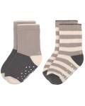 Lässig: Antirutsch Kinder Socken grau 2erPack Bio-BW...