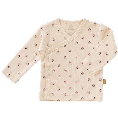 Fresk: Baby Wickelshirt Creme Berries Bio Baumwolle 3-6 Monate - 62/68