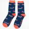 Mr Heron: Bambus Socken Herren Dackel navy