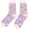 Miss Sparrow Bambus Socken Damen Blumen lila