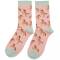 Miss Sparrow: Bambus Socken Damen Pferde rosa