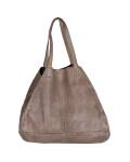 The Moshi: Schultertasche Leder taupe Hailee