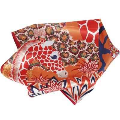Halstuch quadratisch orange Aubrey 70x70cm The Moshi