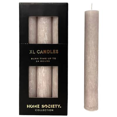 Stabkerze XL beige D 3,5cm 24cm hoch