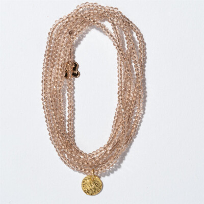 Lumisha: Halskette Mini-Kristallkette nude 92cm gold