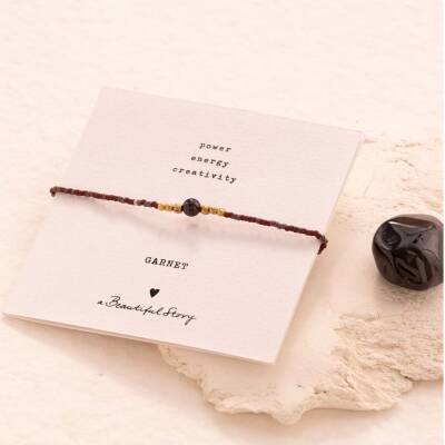 A Beautiful Story: Armband Granat verstellbar