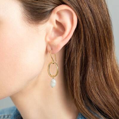 A Beautiful Story: Ohrringe Graceful Mondstein gold