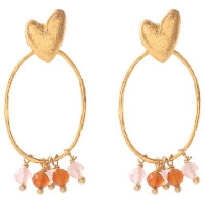 A Beautiful Story: Ohrringe Showing Karneol gold