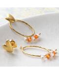 A Beautiful Story: Ohrringe Showing Karneol gold
