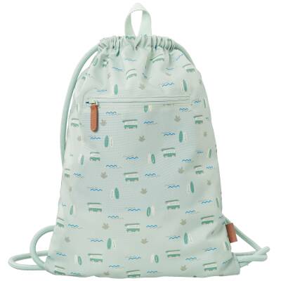 Fresk: Turnbeutel-Schwimmbeutel Surf Boy mint