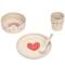 Lässig: Kindergeschirr 4-teilig Smile Heart lavender