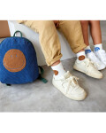 Lässig: Tennissocken in weiß für Kinder mit Motiv Run Regenbogen und Sonne