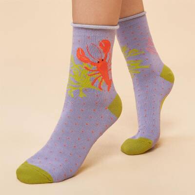 Powder: Bambus Socken Damen Lobster Lavendel