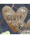 Good old friends: Herzschild mit Spruch Glück 19cm