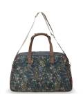 Pip Studio: Weekendbag mit Blumen-Muster in blau mit großem Fach und Umhängegurt