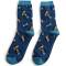 Mr Heron: Bambus Socken Herren Schallplatten Navy