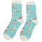 Miss Sparrow: Bambus Socken Damen Yoga hellblau