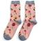 Miss Sparrow Bambus Socken Damen Botany Study rosa