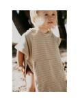 Poncho für Kinder von 1-3 Jahren mit UV-Schutz Decke 50+ in beige oliv gestreift
