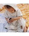 Cloby: Poncho mit UV-Schutz sand/braun gestreift für 1-3 Jahre