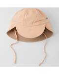 Cloby: Hut für den Sommer verstellbar mit Schild UV Schutz in peachy-sand aus Bio Baumwolle