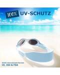 Mausito Baby Sonnenbrille in himmelblau mit weichem Material und Neopren Band