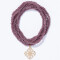 Lumisha: Halskette Mini-Kristallkette mauve 92cm silber