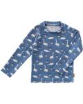 Fresk: UV Shirt Langarm Kinder Dino blau 86/92