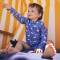 Fresk: UV Shirt Langarm Kinder Dino blau 122/128